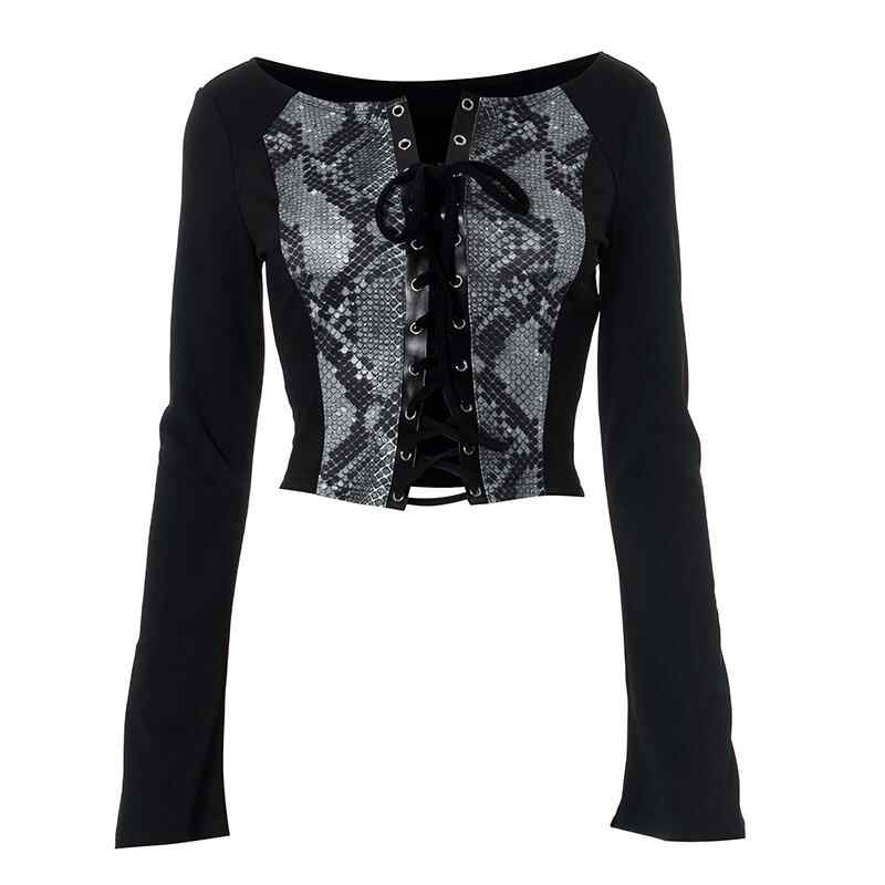 Grunge Snake Goth Long-sleeved Top