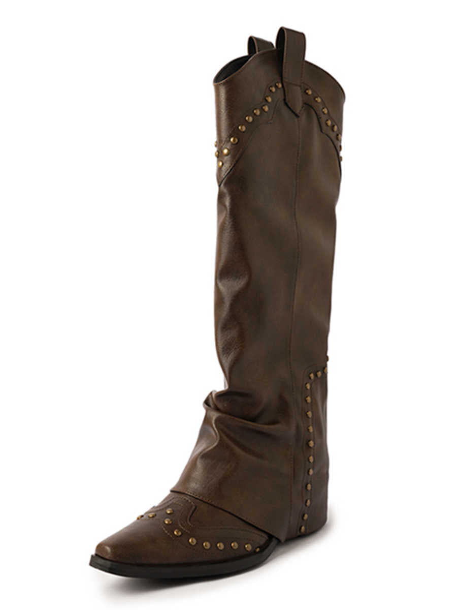 Retro Western High Boots