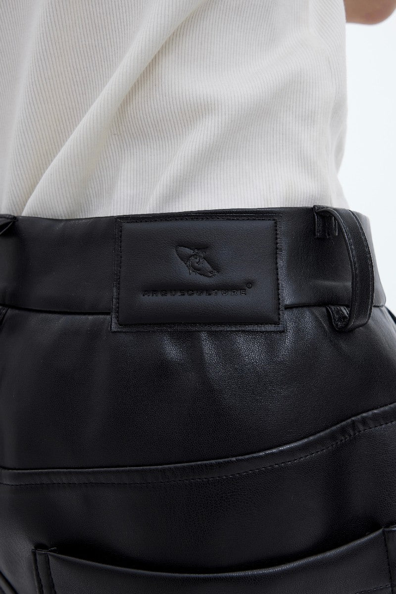 Leather Flared Trousers