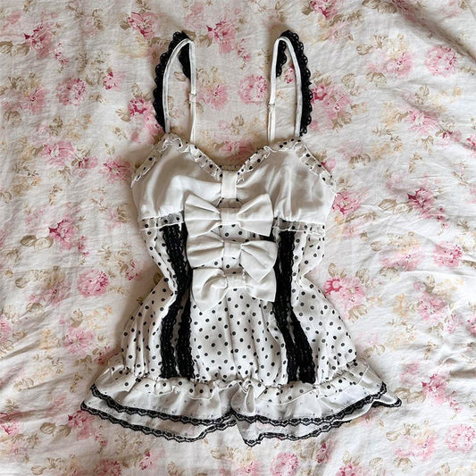 Beautiful white polka dot camisole