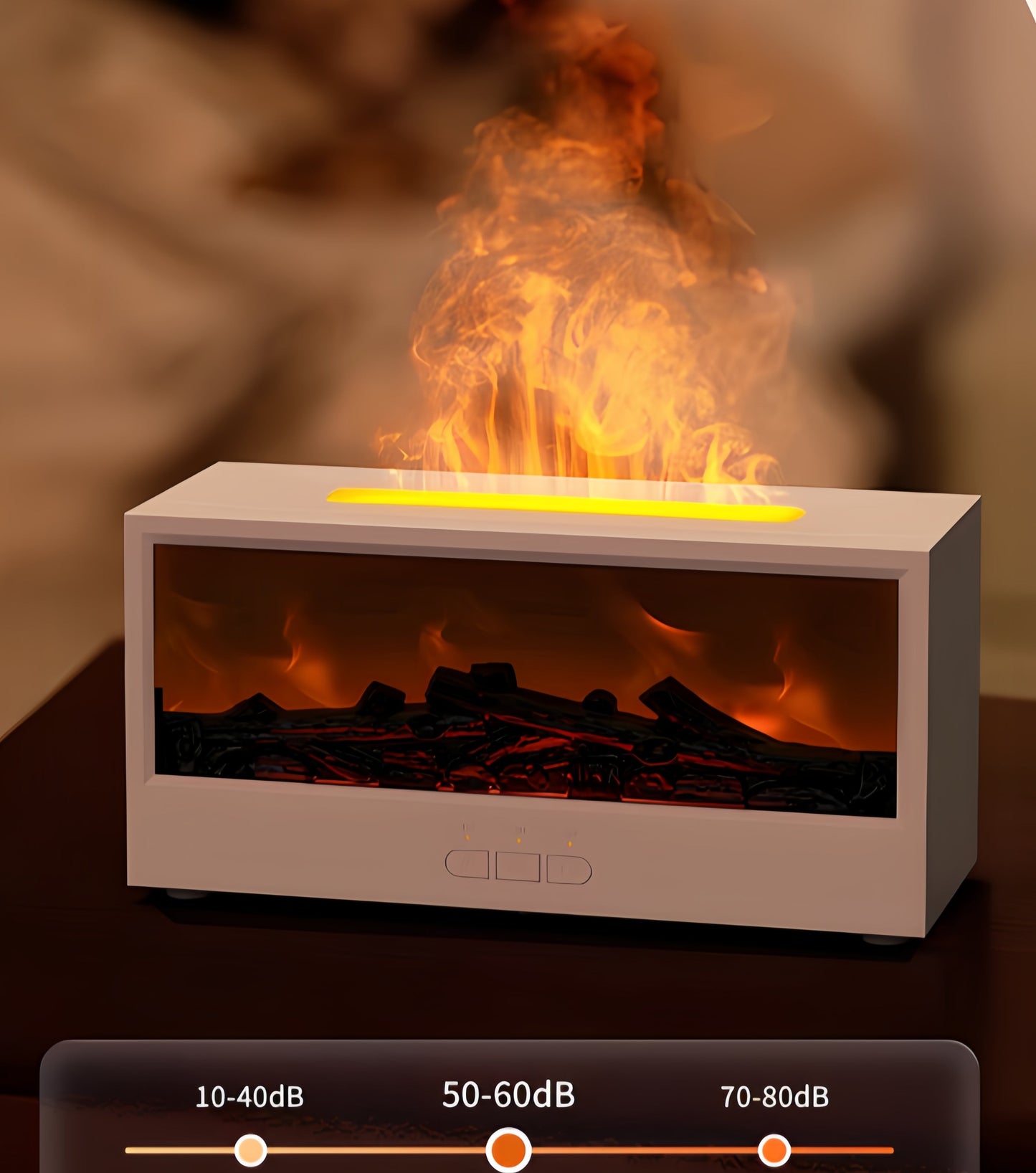 Fireplace flame lamp humidifier