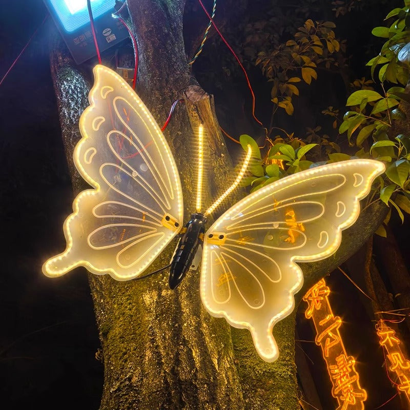 Outdoor waterproof glowing butterfly lamp