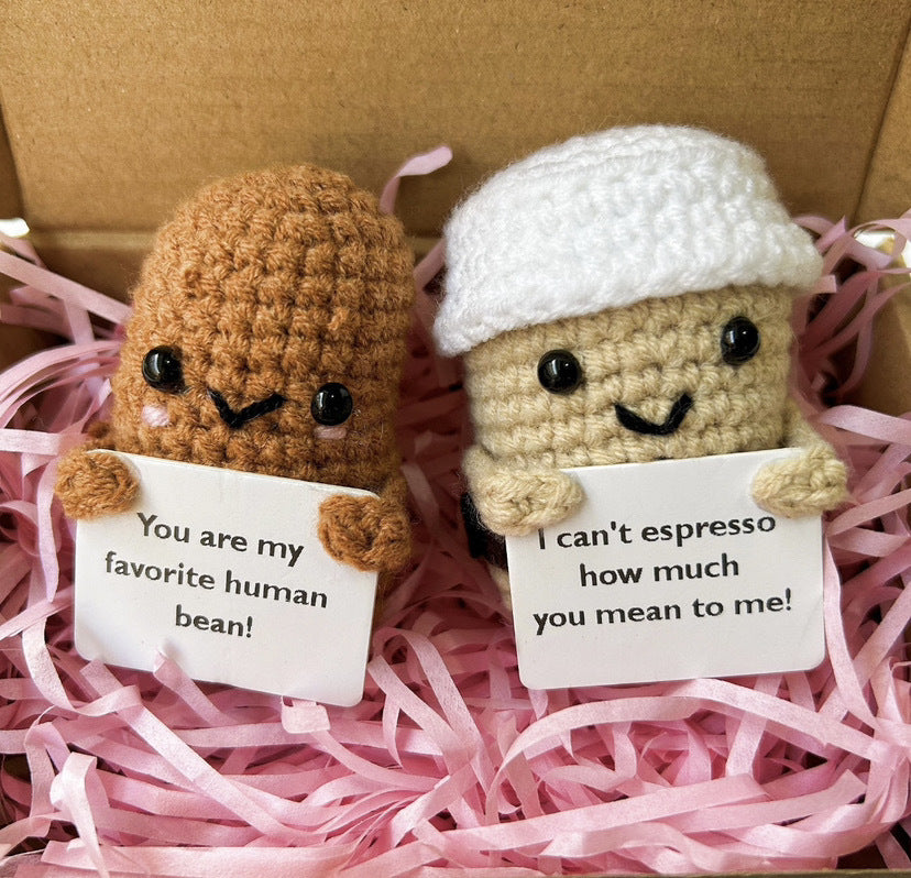 Handmade wool positive cute doll pendant