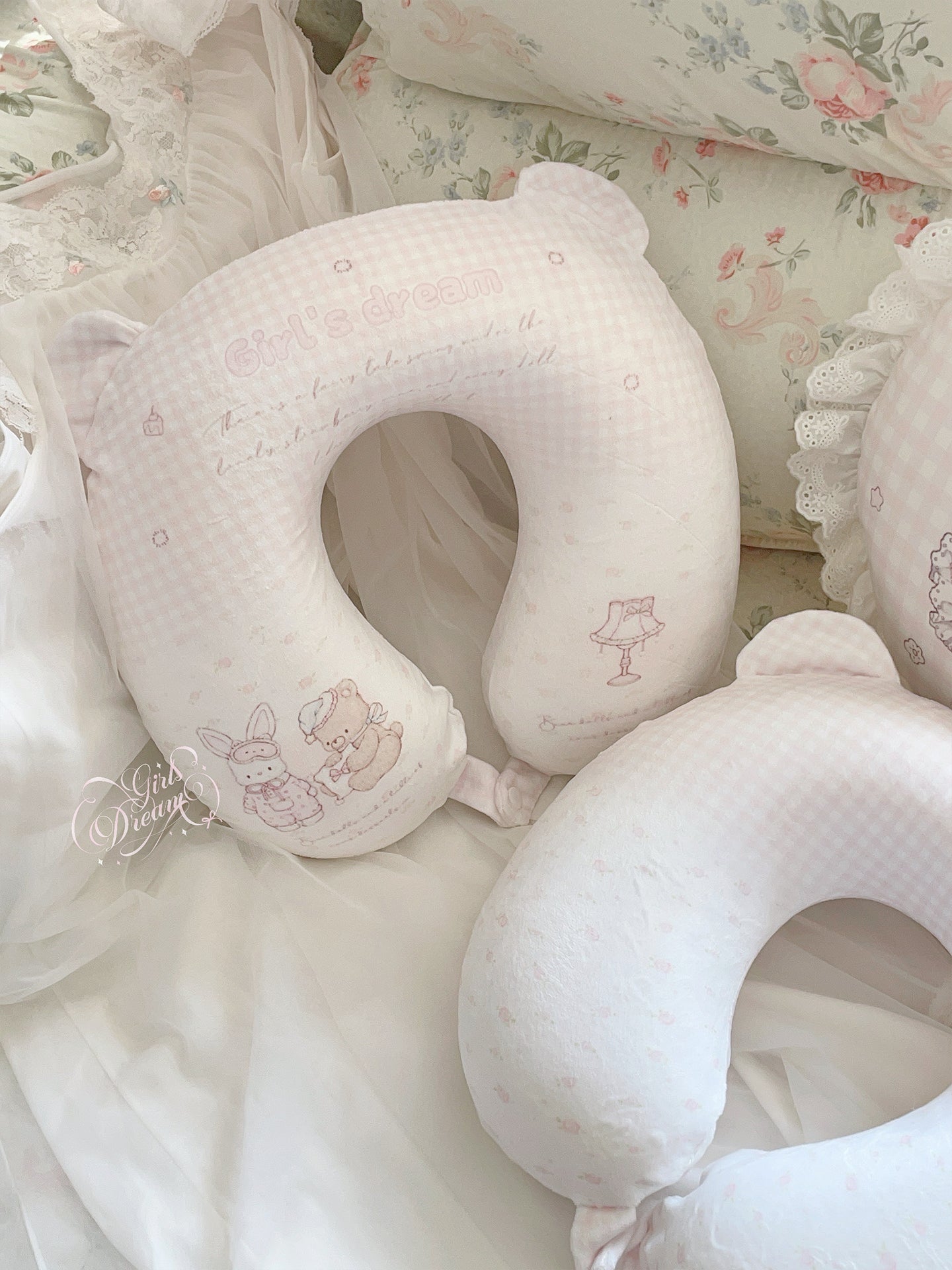 Girl's Dream Pink U-shaped Pillow