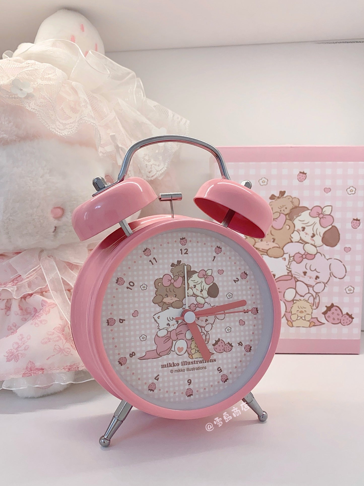 kawaii pink alarm clock