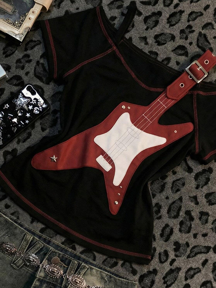 punk guitar shirt