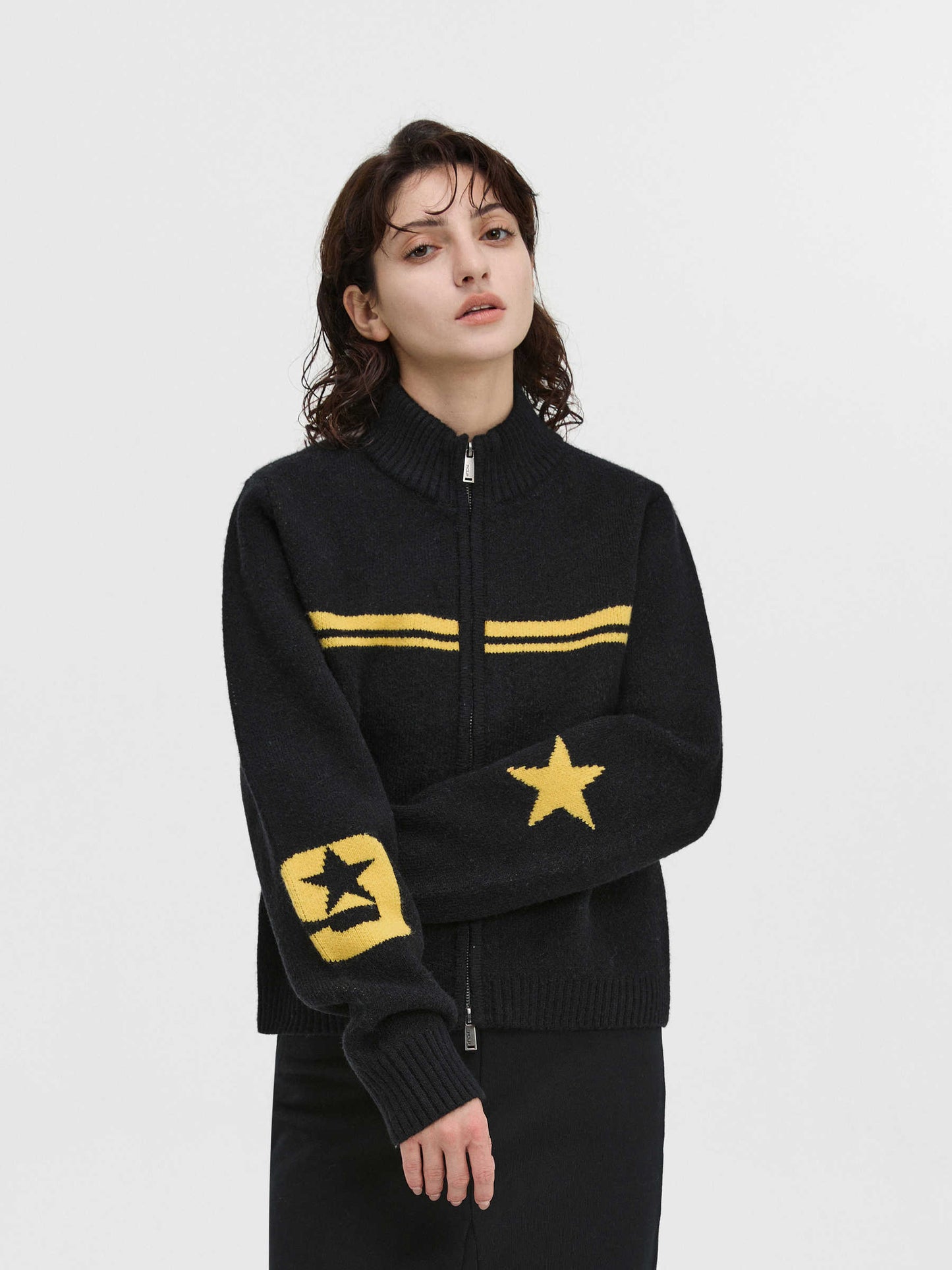 Y2K Star Knit Acubi Cardigan