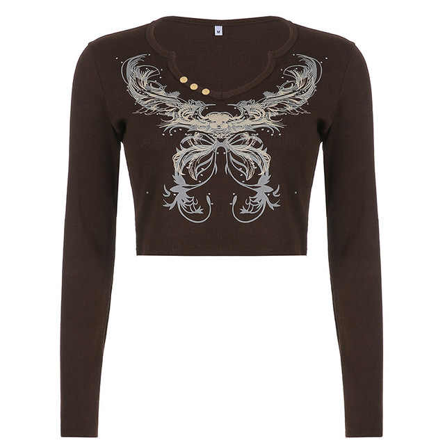 Fairy Grunge Butterfly Long-sleeved Top