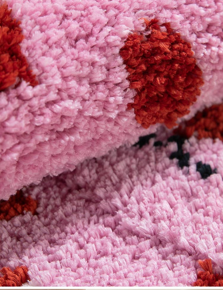 Cute Pink Cat Microfiber Floor Mat