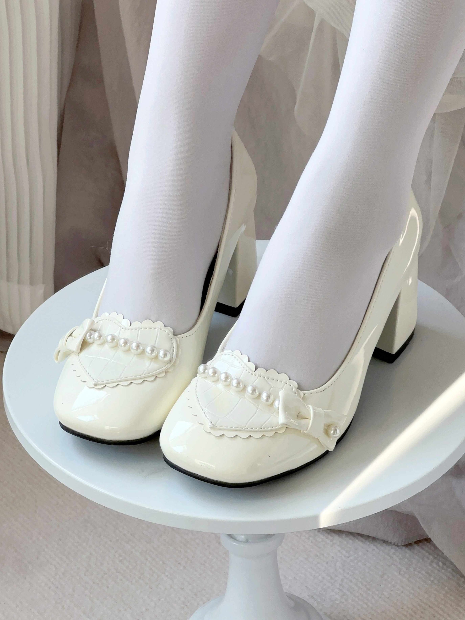 Dream Lolita Pearl Mary Jane High Heels