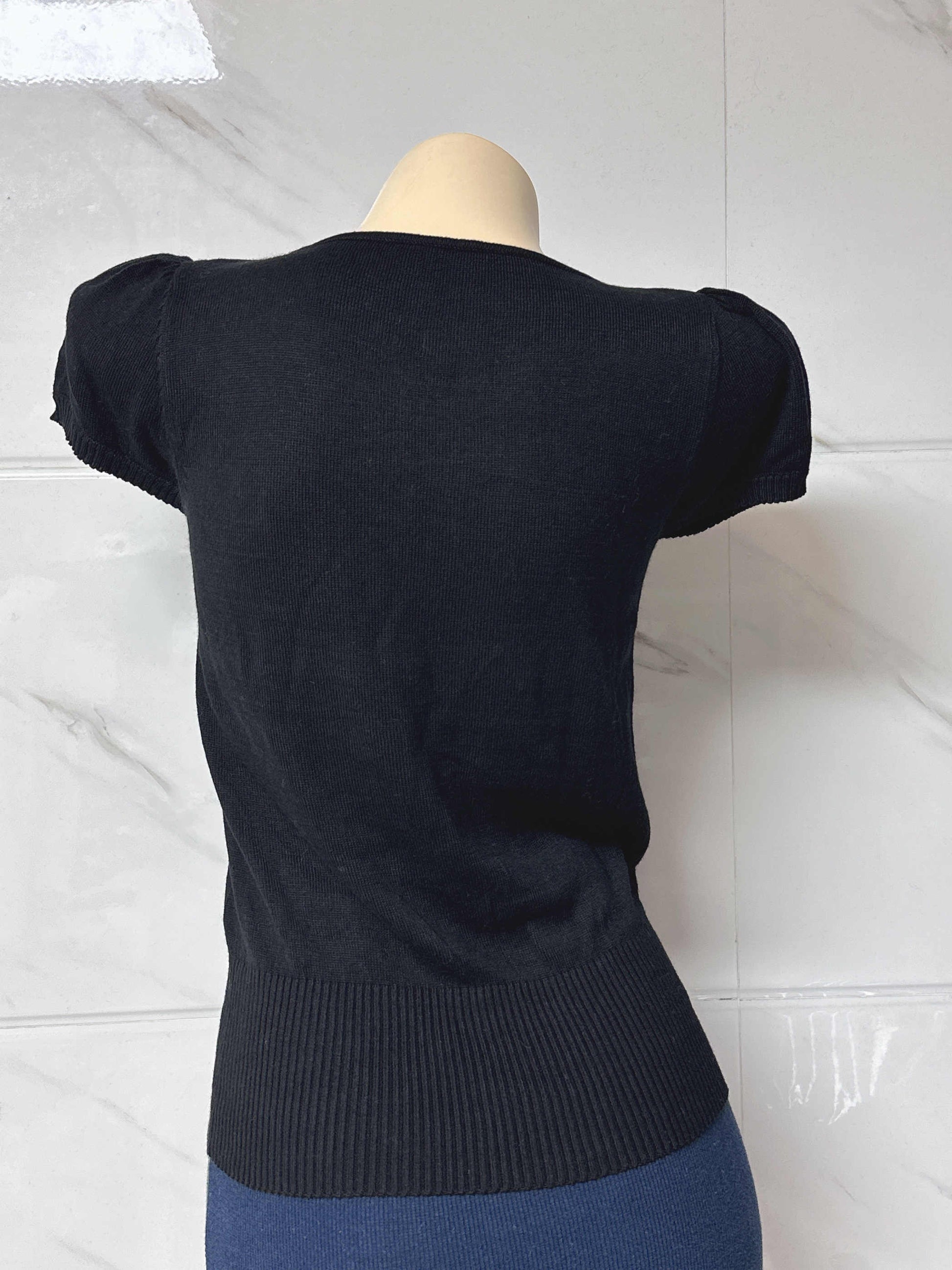 Dark Coquette Bow Ribbon Top