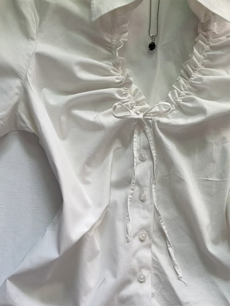 Vintage White V-Neck Shirt
