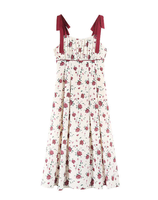 Rose Floral Suspender Dress