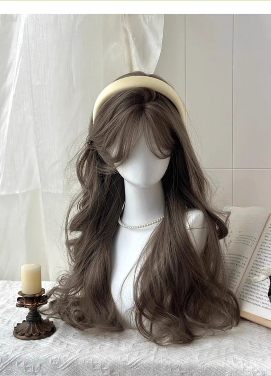 Brown Long Curly Wig