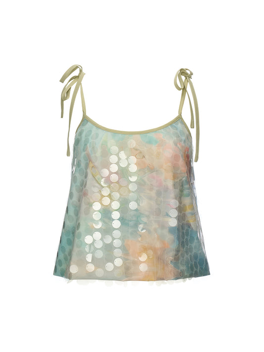 Shimmering Sequined Cami Top