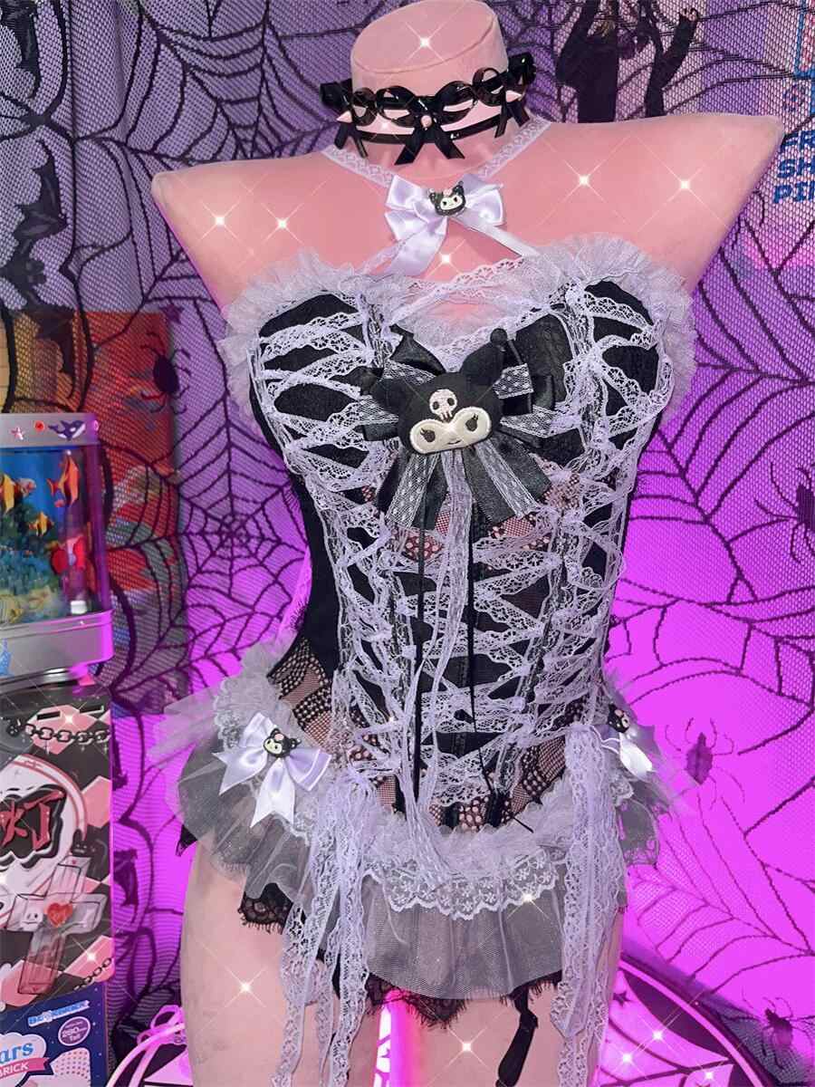 Y2K Goth Lace Corset