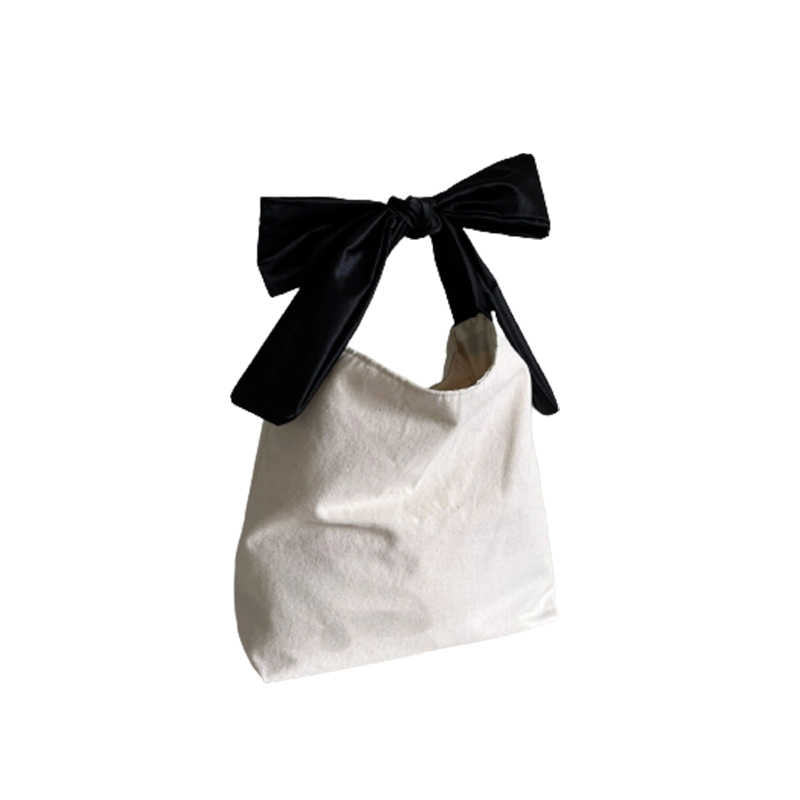 Coquette Bow Canvas Bag