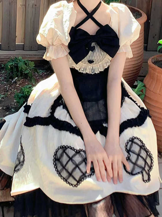 Dark Coquette Bow Lolita Princess Dress