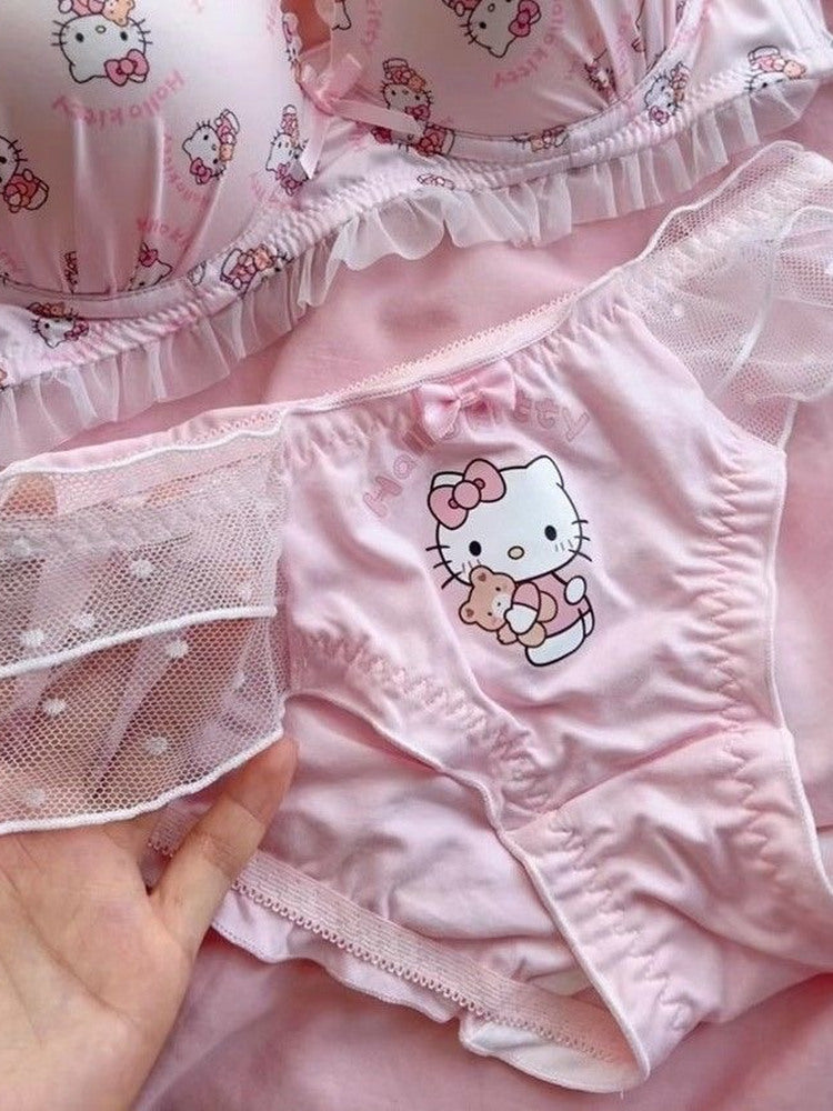 kawaii pink kitty lingerie