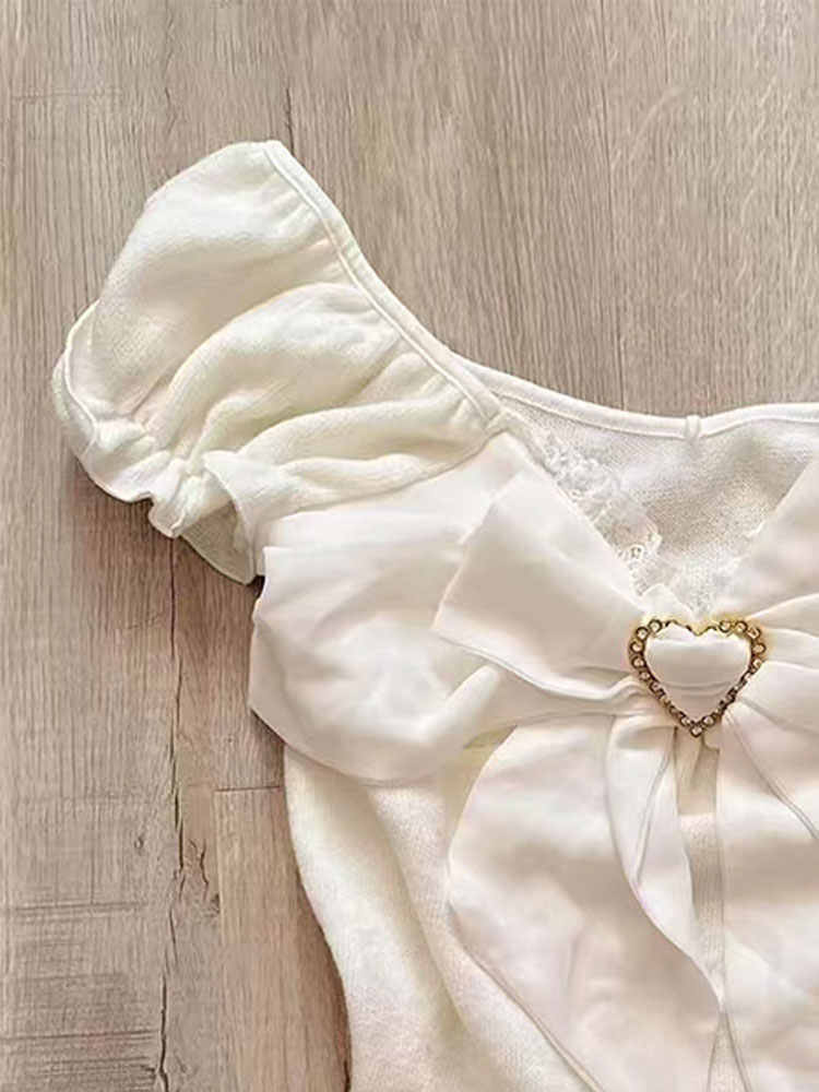 French Bow White T-shirt