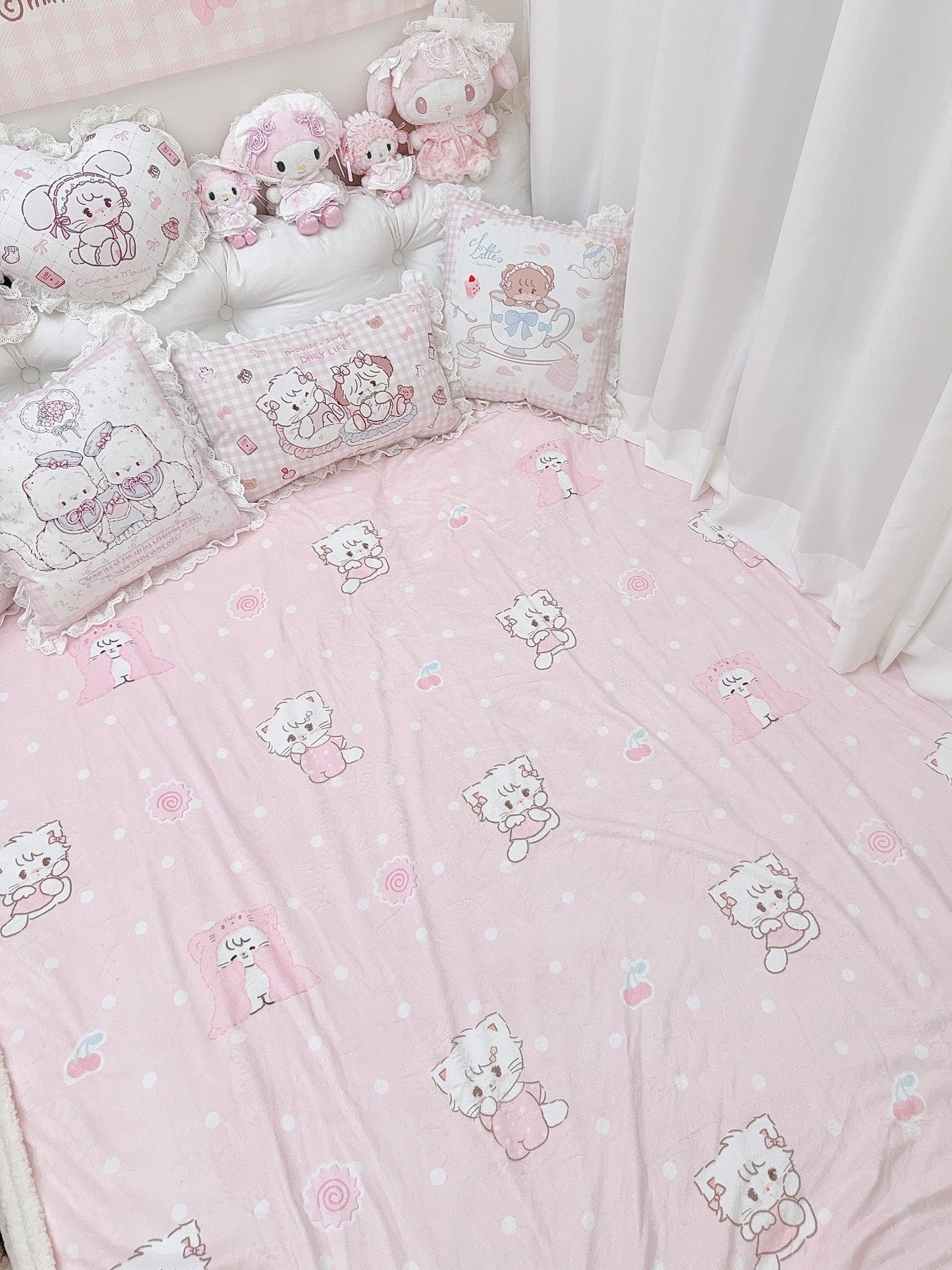 kawaii pink blanket
