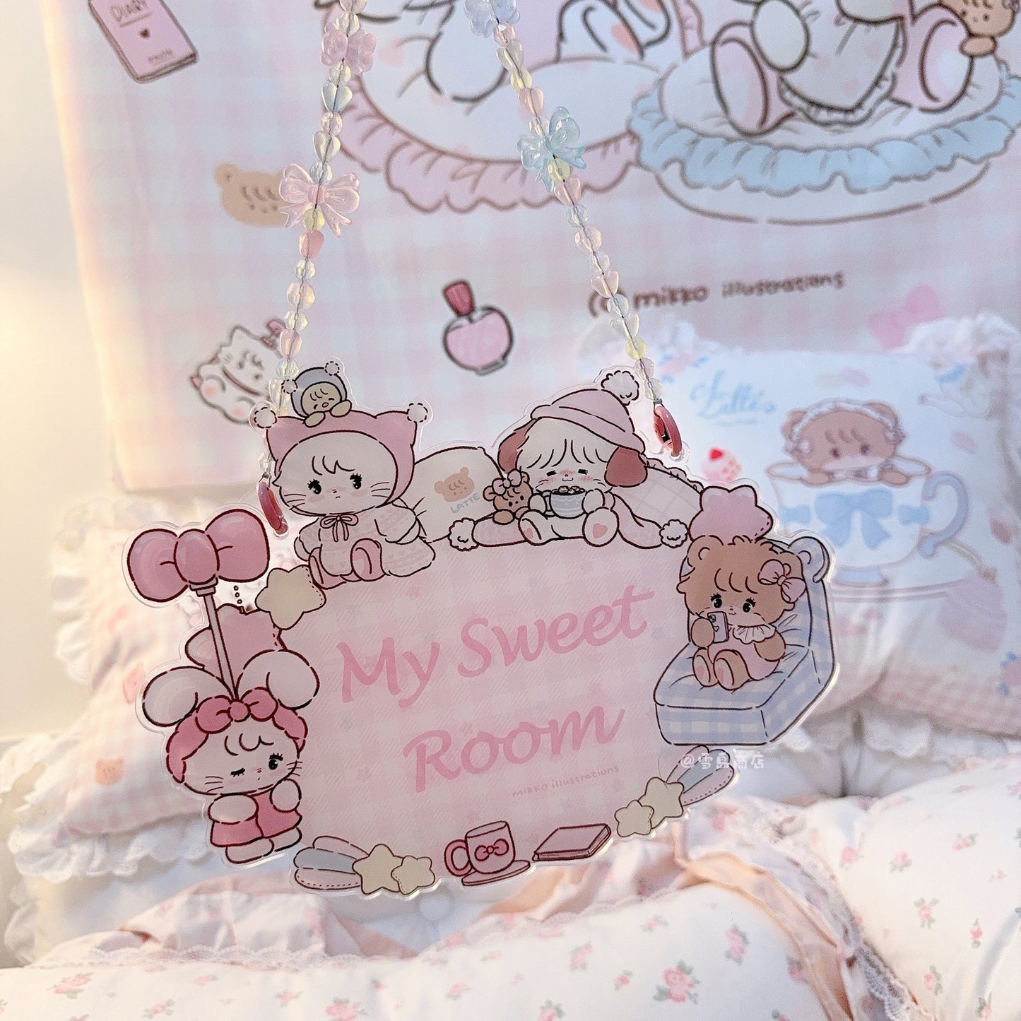 kawaii acrylic door plate