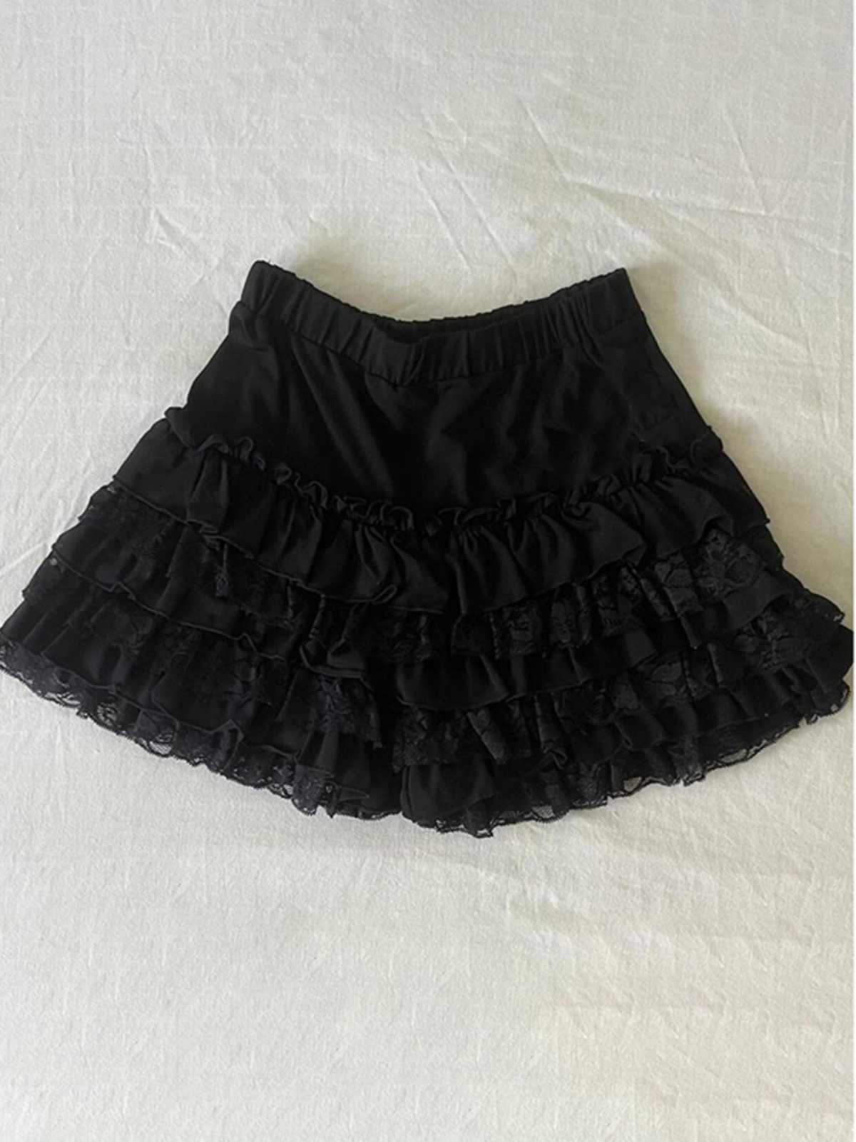 Black Lace Stand-up Collar Shirt