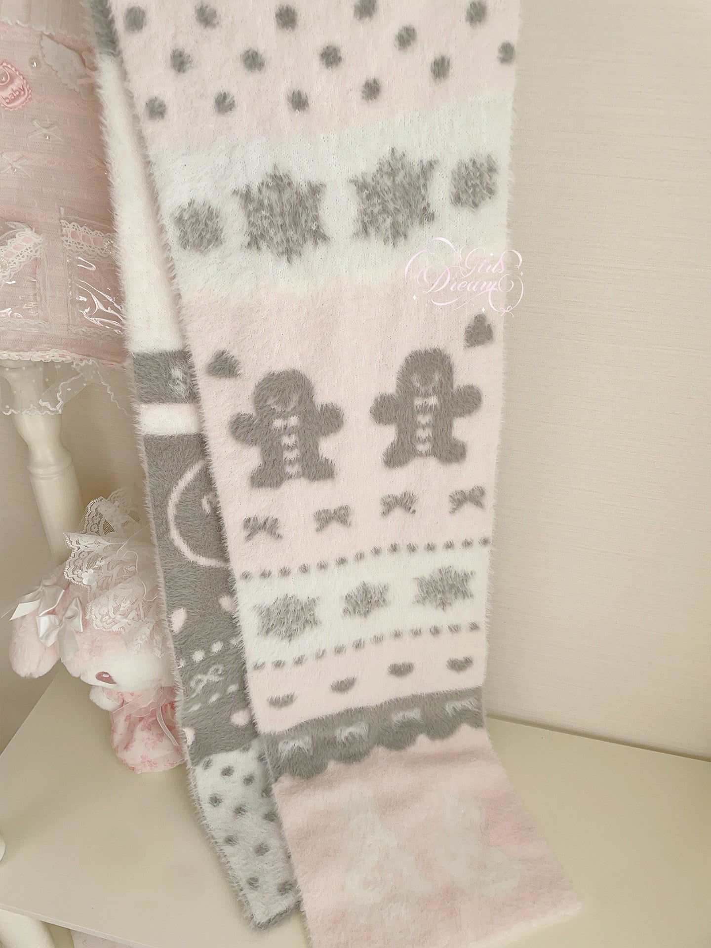 Winter bunny kawaii scarf