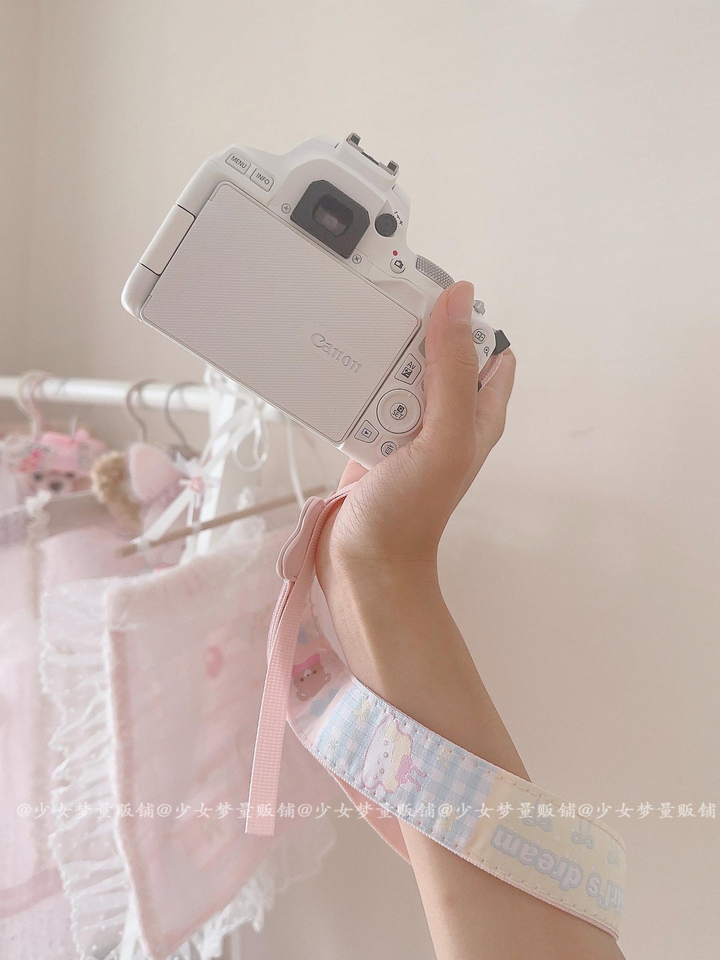 Girl's Dream Bunny Bear Polaroid Camera Strap