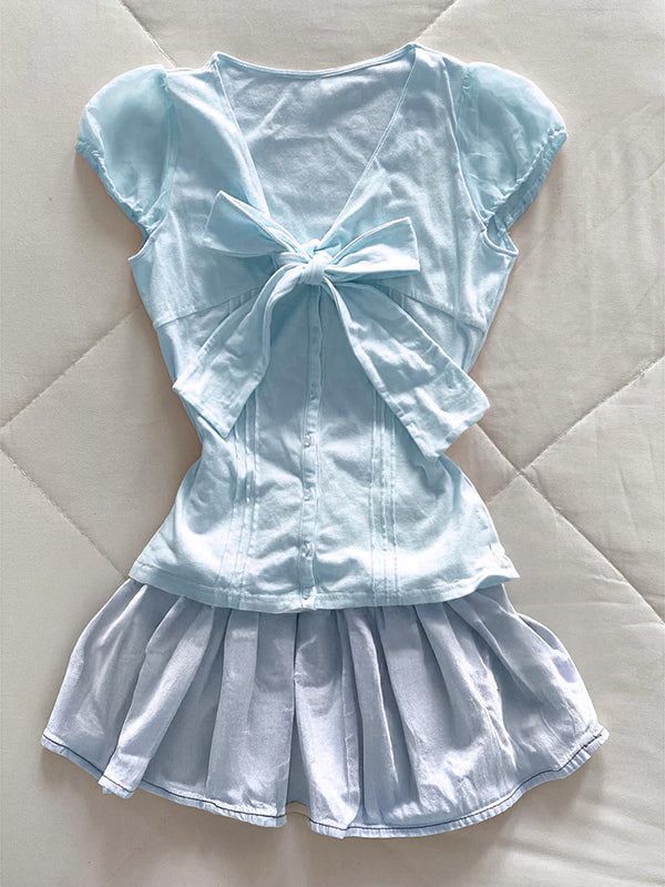 retro coquette bow shirt