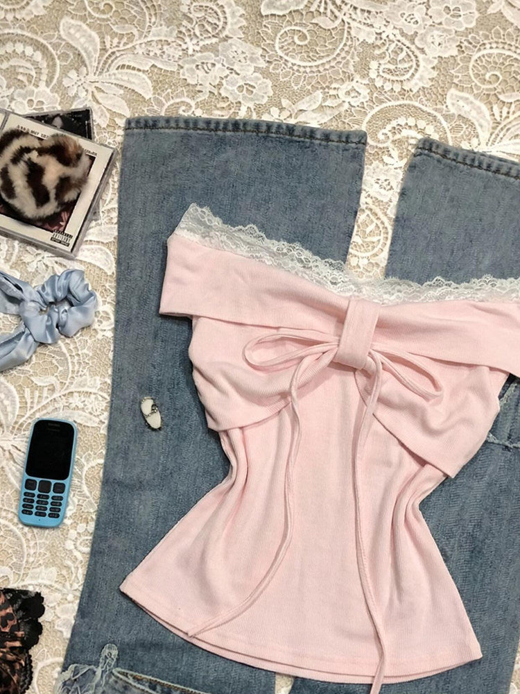 pink coquette bow shirt