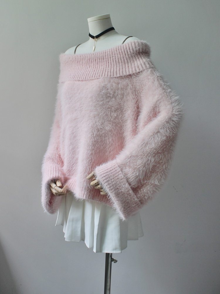 coquette off-shoulder sweater