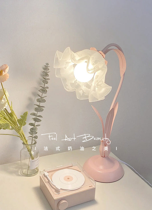 Bedroom flower led table lamp