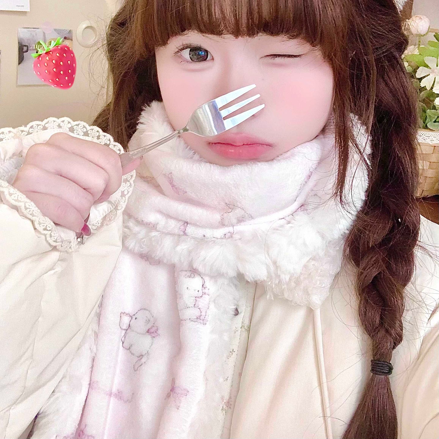 kawaii cats scarf