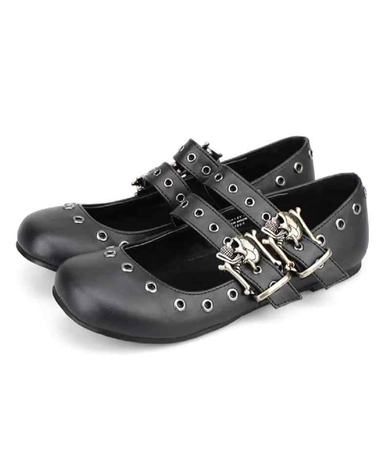 Gothic Punk Buckle Ballet Mary Jane