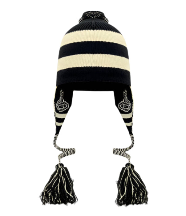 Y2K Striped Suede Knitted Hat