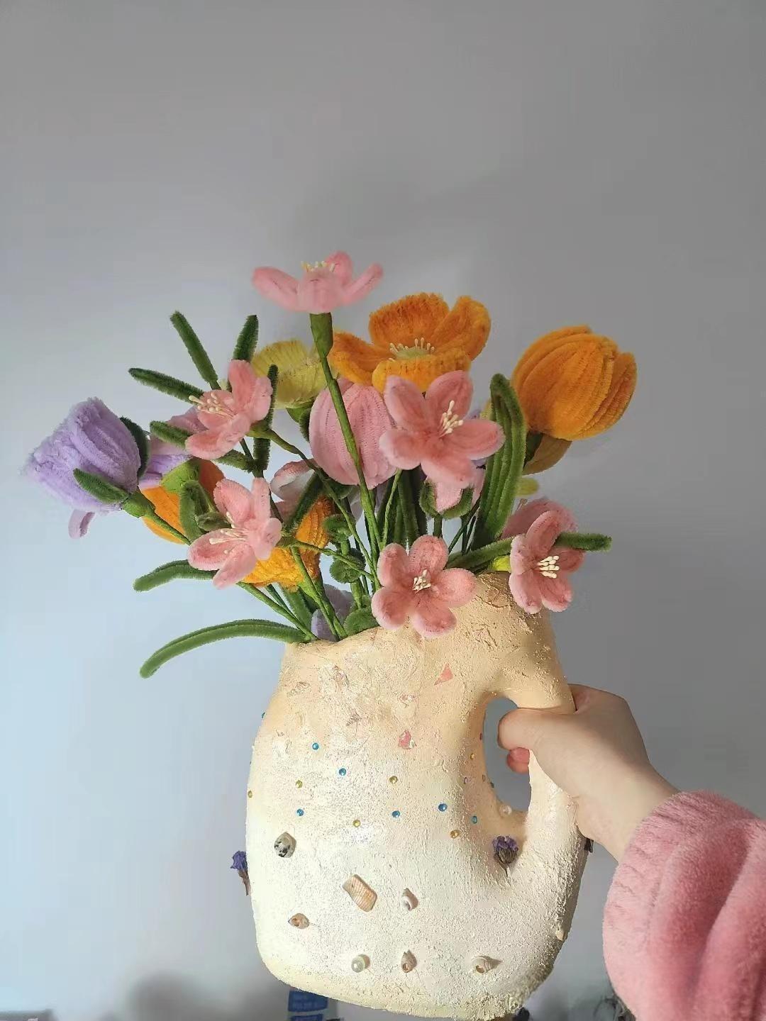 diy Twist stick tulip bouquet