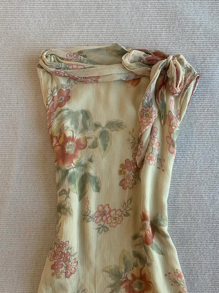 vintage flowers sleeveless top