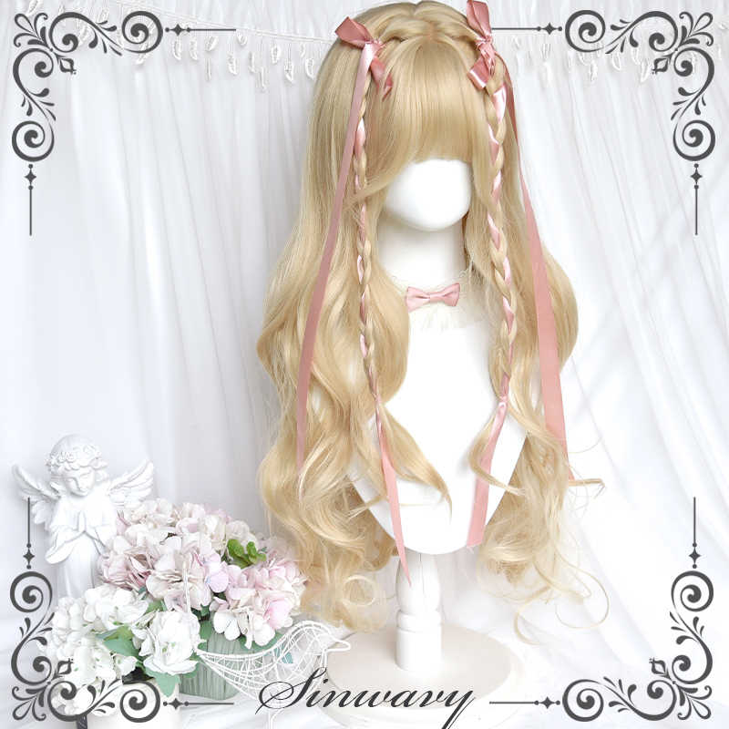 Blonde Long Curly Platinum Wig