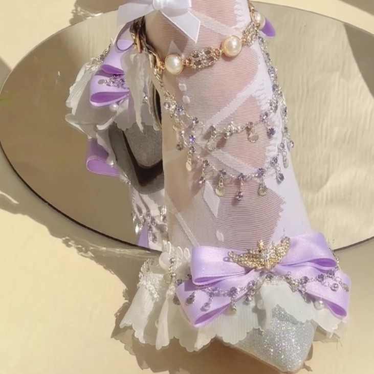 Fairy Crystal Chain Lolita High Heels