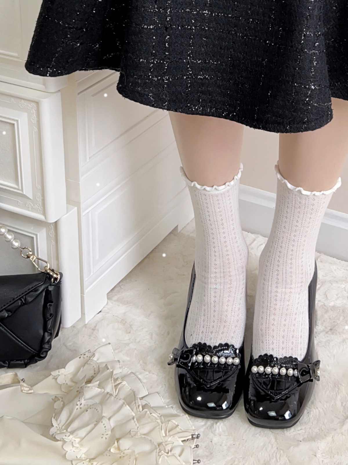 Dream Lolita Pearl Mary Jane High Heels