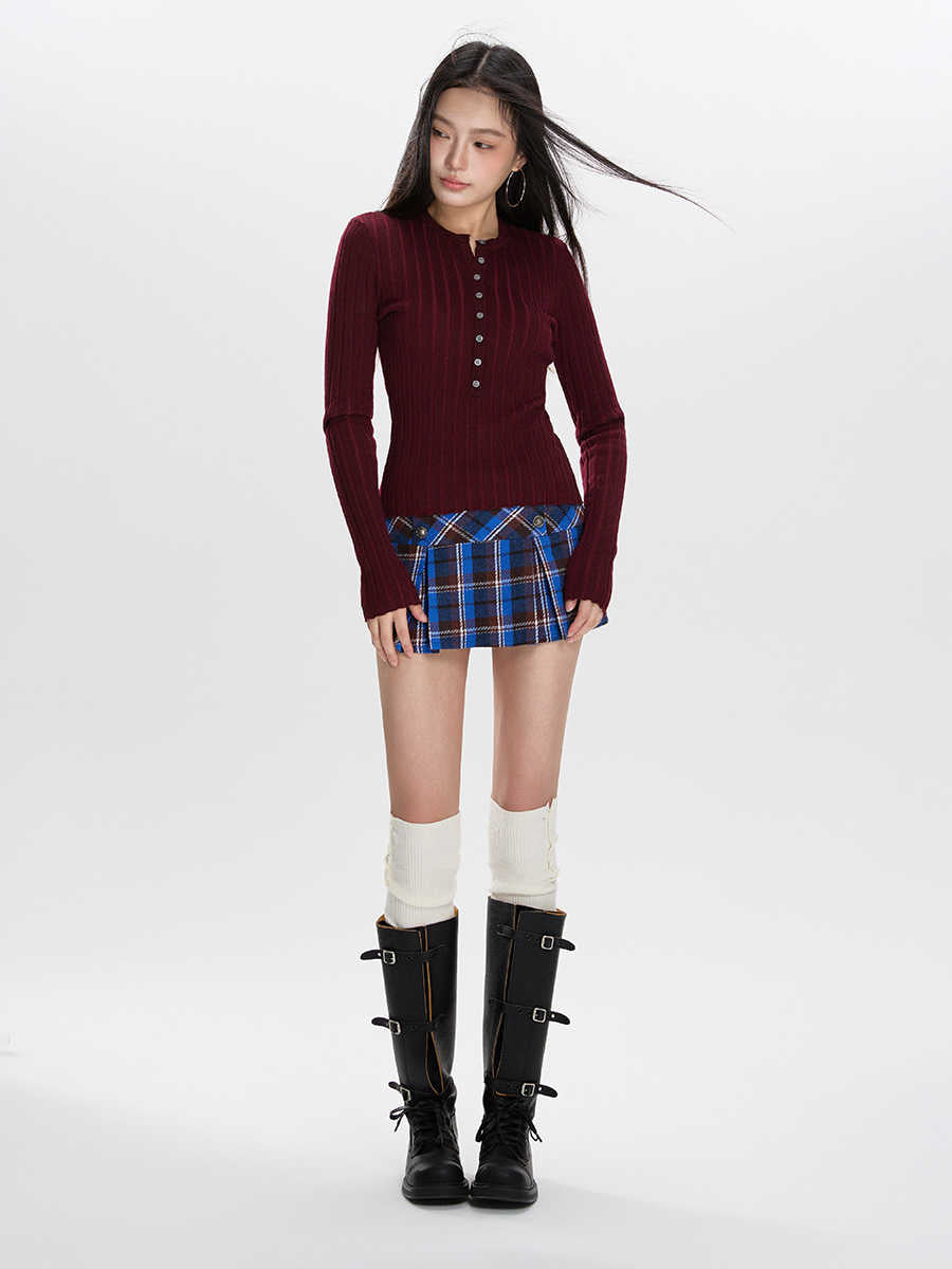 Preppy Hot Girl Plaid A-Line Skirt