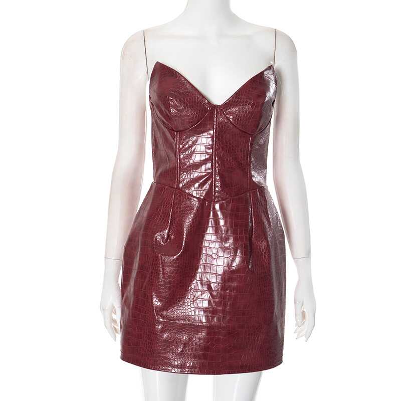 Leather Tube Fit Dress