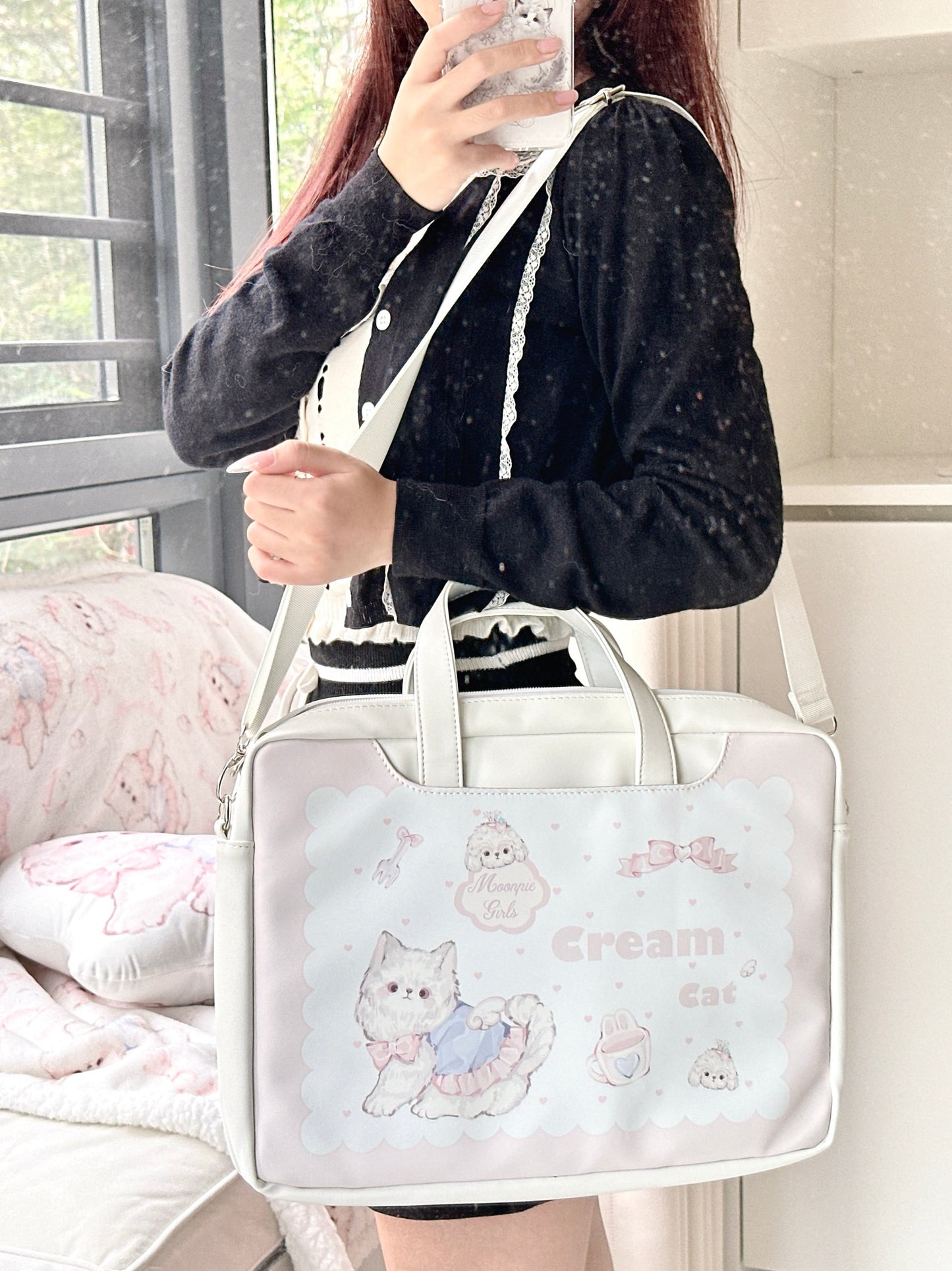 kawaii 13/14 inches portable laptop thickened computer bag