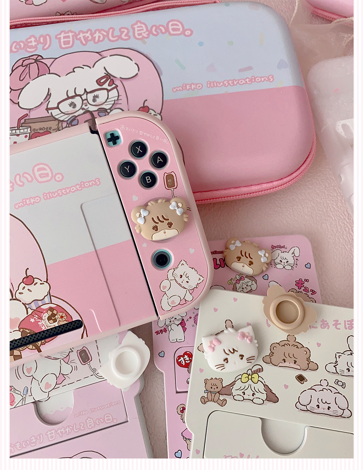 kawaii switch rocker cap silicone handle key cap