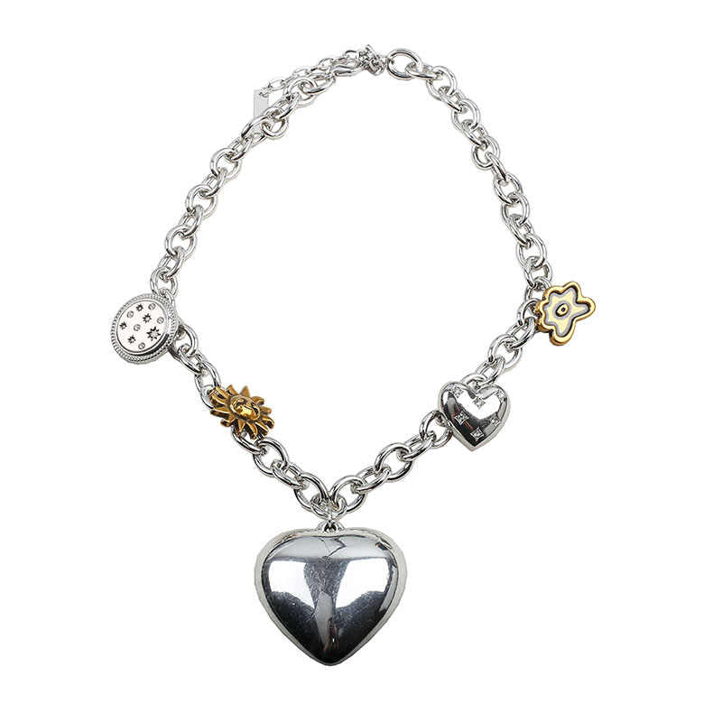 Punk Retro Heart Pendant Necklace