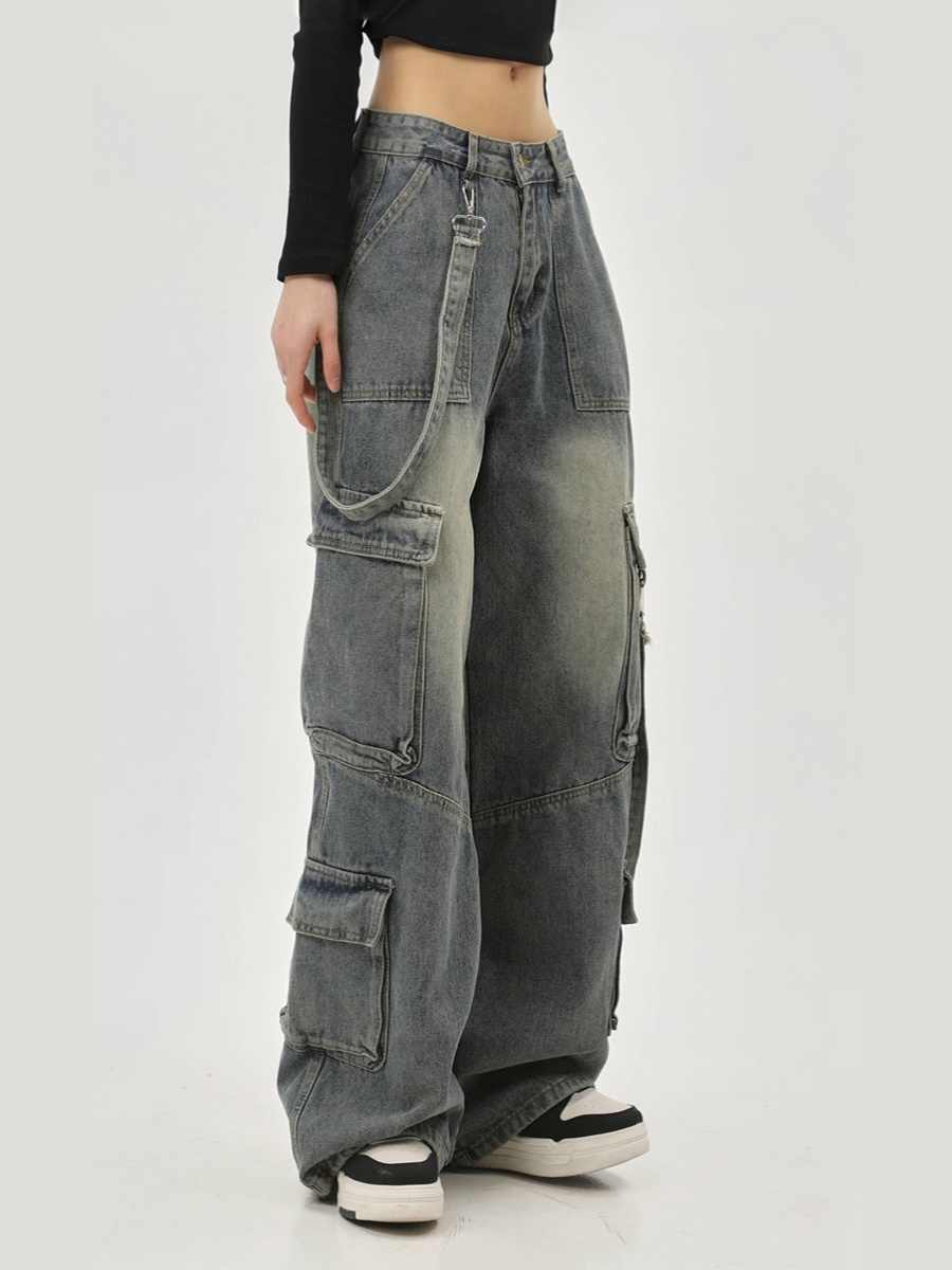 Y2K Street Workwear Straight Leg Jeans