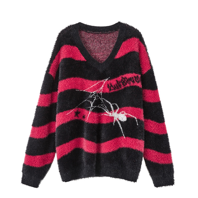 Grunge Striped Punk Sweater