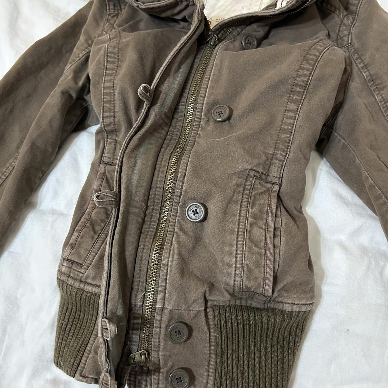 y2k retro brown jacket