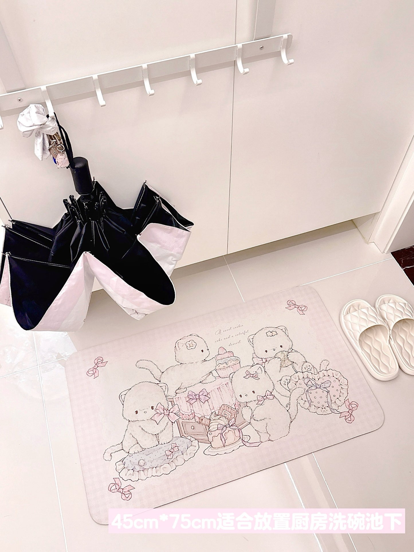 kawaii diatom mud floor mat